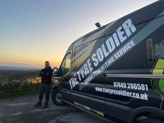 Matt Brown, founder of The Tyre Soldier — ex-British Army veteran, mobile tyre fitter, Dundee.